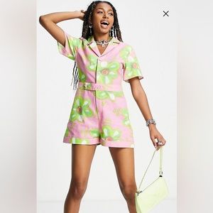 Floral Button Down Romper